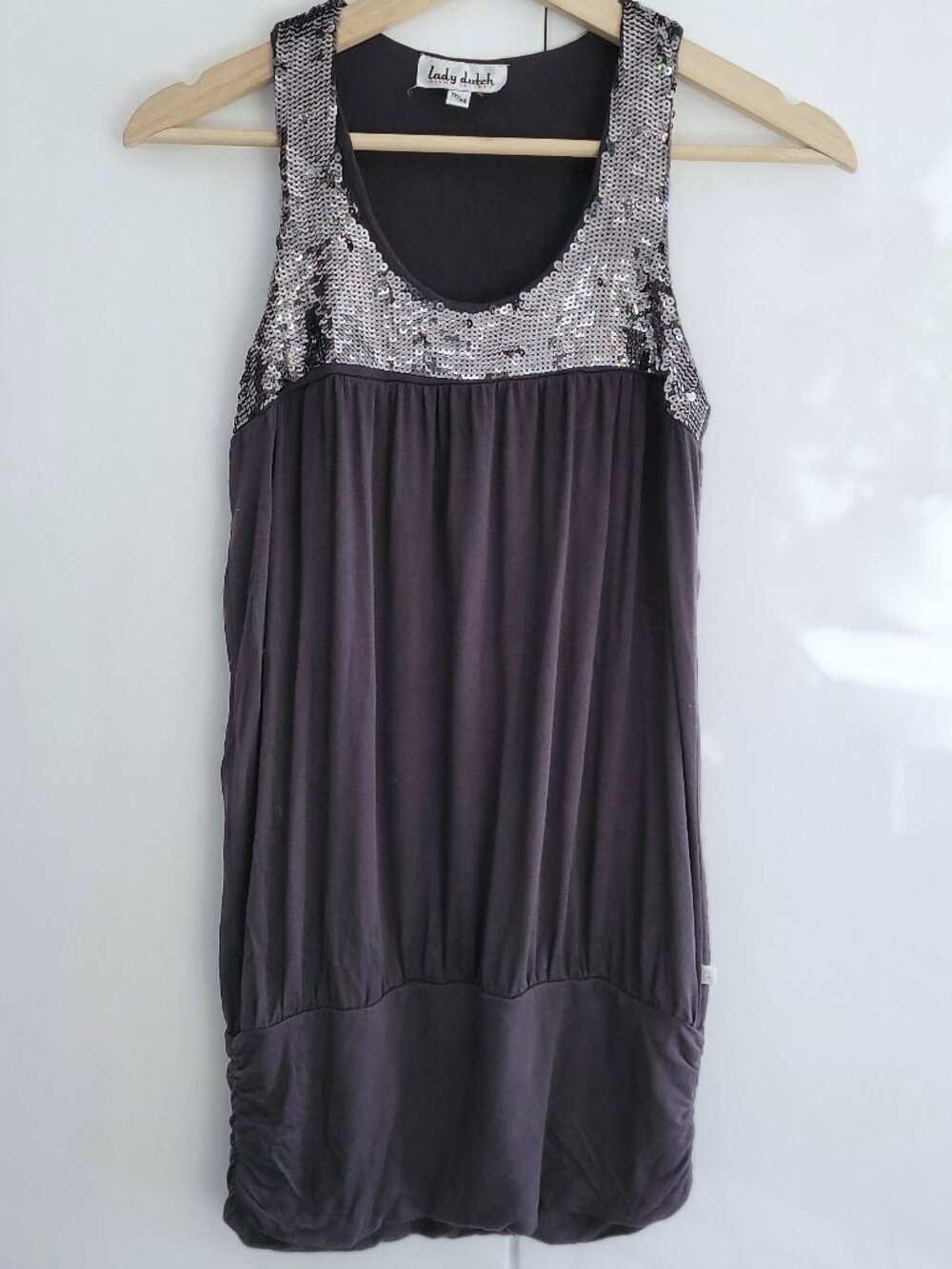 Lady Dutch 90s Y2K Sequin Tank Top Size XS